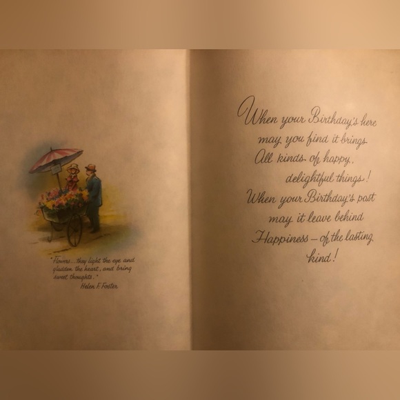 Birthday 🥳 Card (Vintage Card) with three new Gift 🎁 Tags - Picture 12 of 15